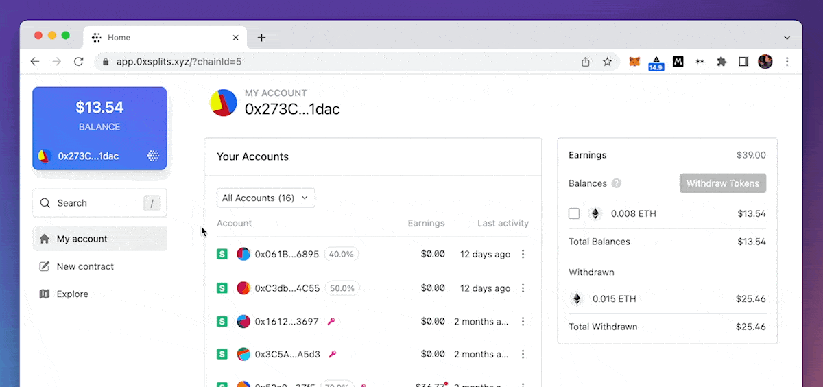 Filter your contracts